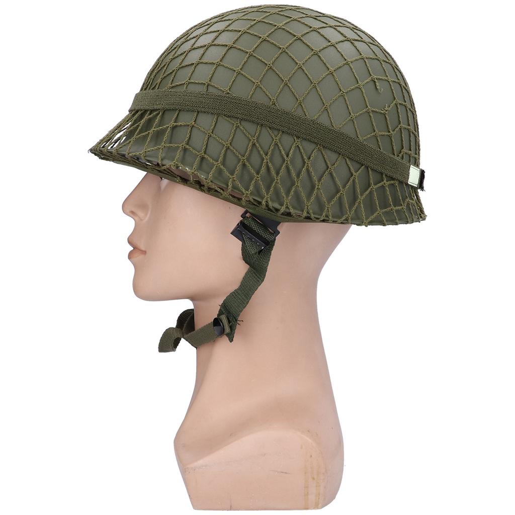 Идеальный шлем армии США M1 Green времен Второй мировой войны, классический шлем времен Второй мировой войны с сеткой и подбородочным ремнем