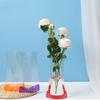 5Pcs Shatterproof Clear PVC Flower Vase Folding Plant Containers Easy To Clean Expandable Vase  Room