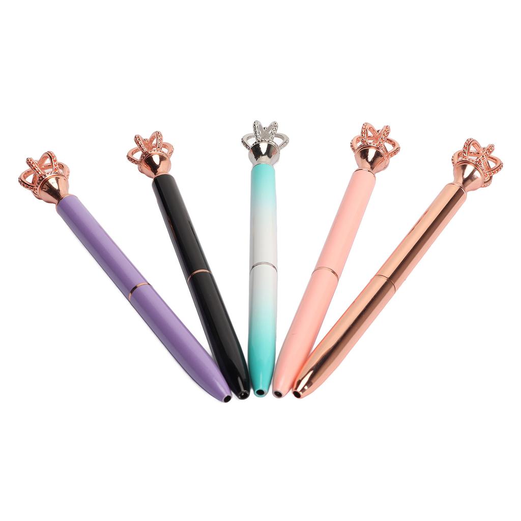 5 шт. шариковая ручка с гальваническим покрытием разных цветов с короной сверху сменный стержень гелевая ручка для учебы