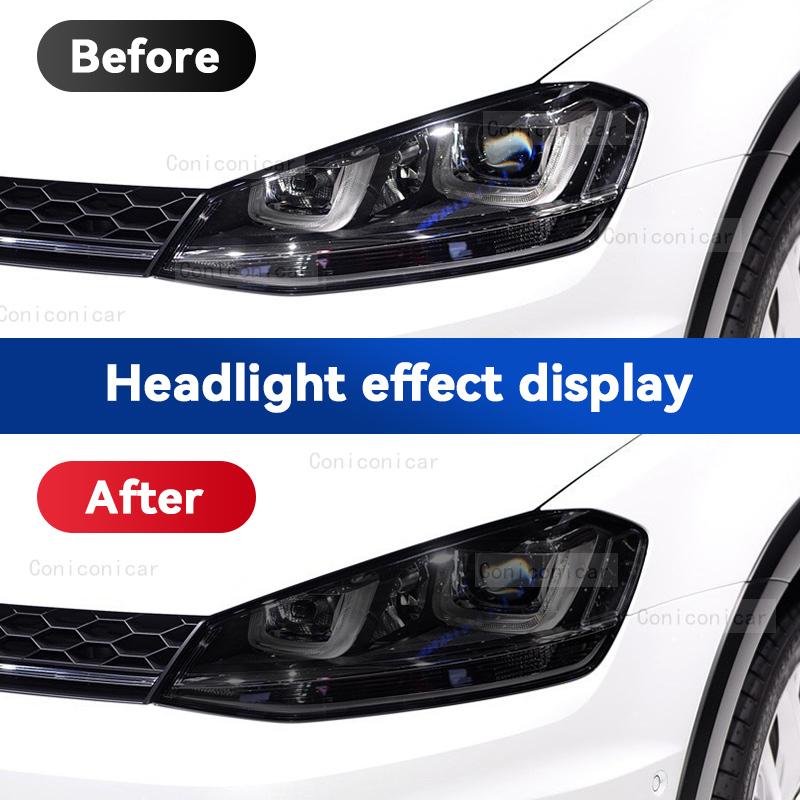 For Volkswagen VW GOLF MK7 2014- Car Headlight Protective Cover Film Front Light TPU Anti-scratch Headlamp Tint Accessories