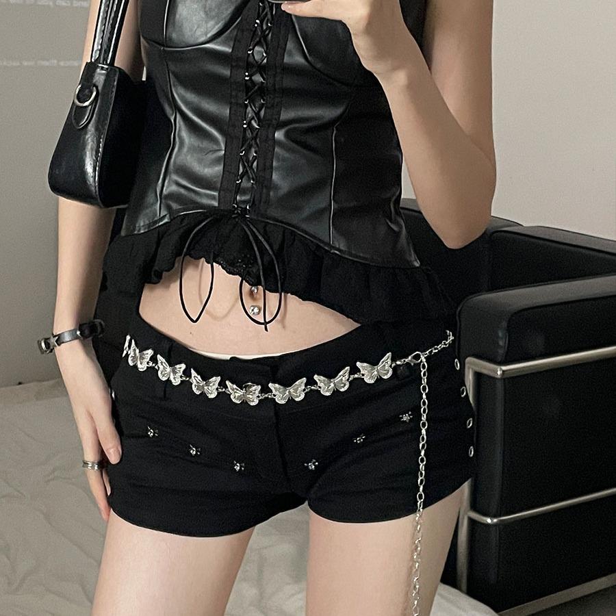 Metal Waist Chain Accessories Dress Spice Girl Xiaoxiangfeng Simple Butterfly Thin Belt Summer