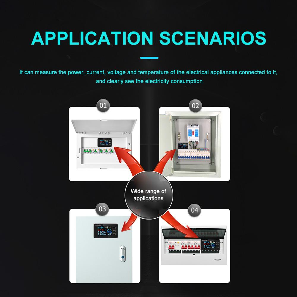 KWS-AC301 Ваттметр Измеритель мощности Вольтметр AC 50-300В Напряжение 50-60Гц Анализаторы мощности Светодиодный AC Счетчик электроэнергии 0-20/100А Детектор