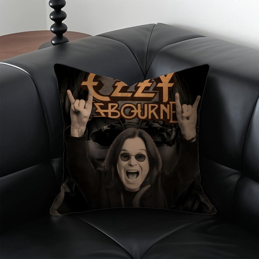 singer rock OOzzy OOsbourne Cushion Cover Pillow Case Antidustmite Invisible zipper silky plush cushion