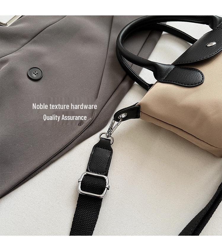 Минималистичная сумка-тоут из оксфордской ткани с цветными блоками: Универсальная, модная наплечная сумка с уникальной текстурой.