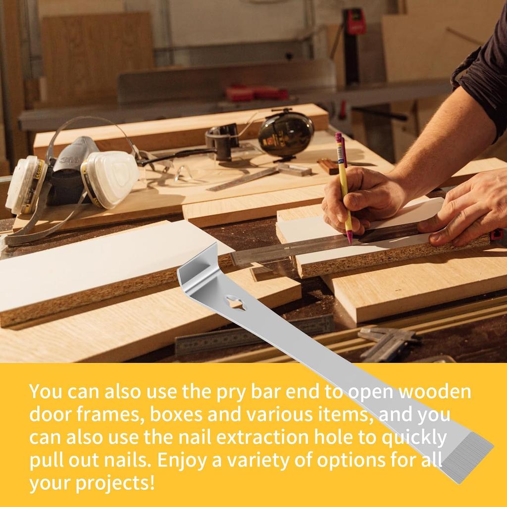 Набор из 4 монтировок и скребков со встроенным гвоздодером Набор монтировок из нержавеющей стали Плоский инструмент для снятия гвоздей Многофункциональный инструмент для снятия гвоздей Портативный инструмент для снятия гвоздей