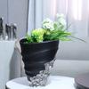 Creative Resin Vase Silver Geometric Spiral Flowerpot Stripes Flower Vase Flower Arrangement Accessories Home Decoration