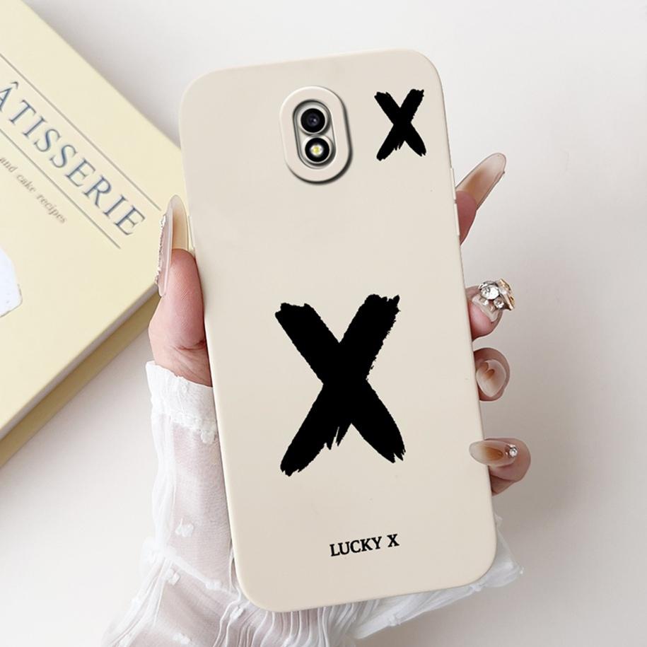 For Samsung Galaxy J7 2017 Case J730F Cover Lucky Letters Soft Silicone Protective Cover For Samsung J3 J5 Pro 2017 J7Pro Bumper