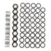 56PCS Skateboard Truck Hardware Kit Iron Spacers Axle Nuts and Speed Rings for Skateboard and Longboard