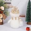 Christmas Decoration Supplies Window Decoration Ornaments Sitting Posture White Plush Toy Old Man Snowman Doll