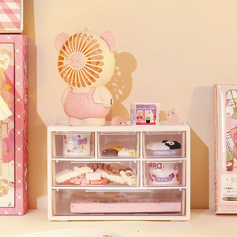 Ящик для хранения из шести сеток, ящик для хранения большой емкости, ящик для хранения косметических канцелярских принадлежностей