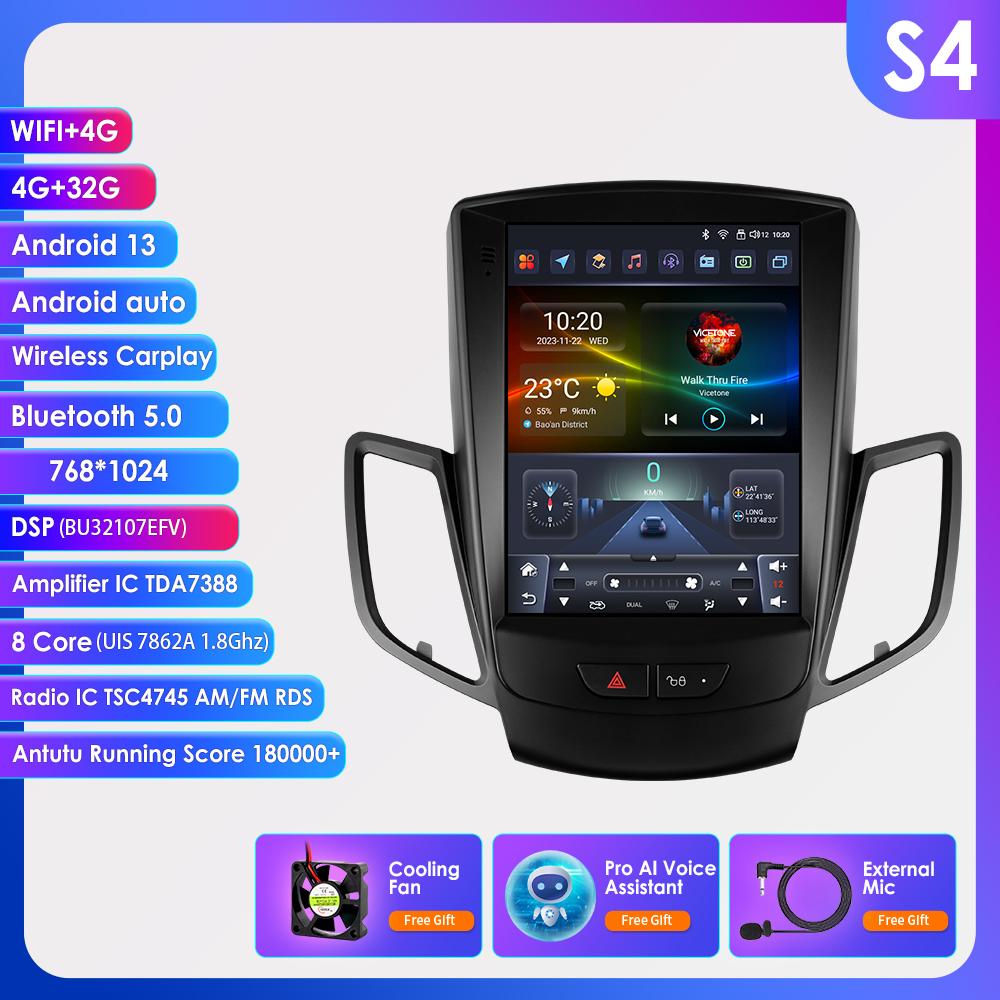 OSSURET 9,7-дюймовый экран QLED 2din Android автомобильный радиоприемник мультимедиа видеоплеер для Ford Fiesta 2009 - 2017 GPS Navi Carplay Auto 4G LTE RDS AI Bluetooth