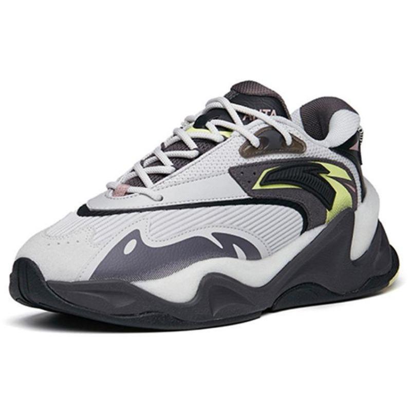 Anta Pulse Life Series Men Low-top Chunky Sneakers Gray 112148833R-4