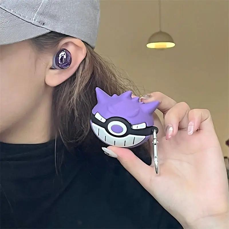 For Samsung Galaxy Buds Pro Case,Pokemon Purple Gengar Ball Shockproof Earphone Cover For Galaxy Buds FE/Live Girls Boys Girls