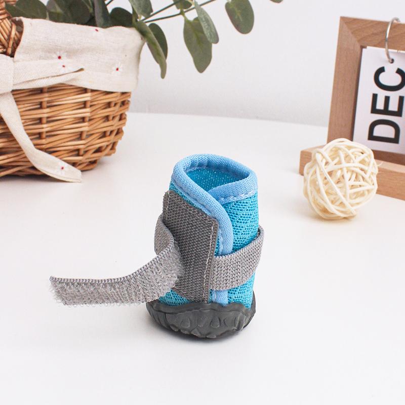 4 шт. Всесезонная обувь для собак Дышащая обувь для маленьких собак Ботинки Пинетки Защита лап Обувь для щенков и кошек Пинетки Противоскользящая подошва