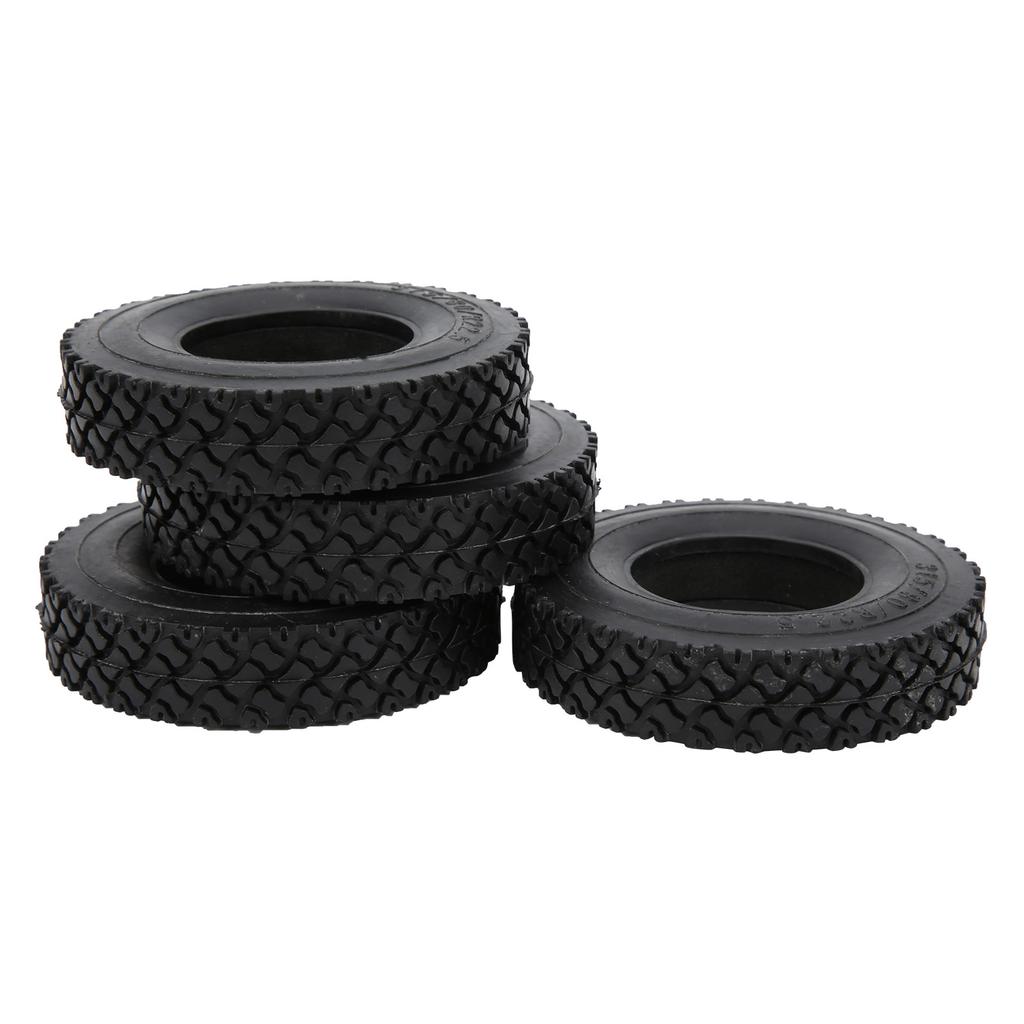 4Pcs 20mm Width Shoe Sole Pattern Tyre for Tamiya Tractor Truck 1 14 RC Car Black