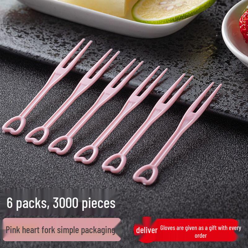 Disposable Heart-Shaped Fruit Forks