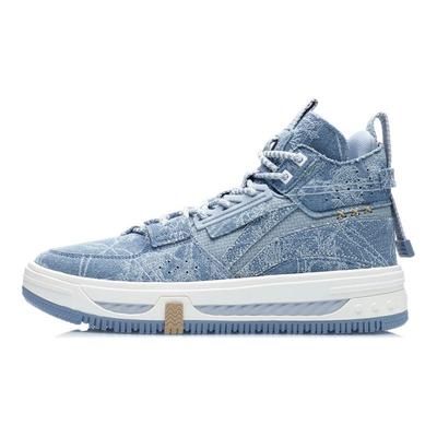 Li Ning Xing Chuan высокие кроссовки для скейтбординга мужские кроссовки для скейтбординга нежно-серо-голубые AGCR467-5