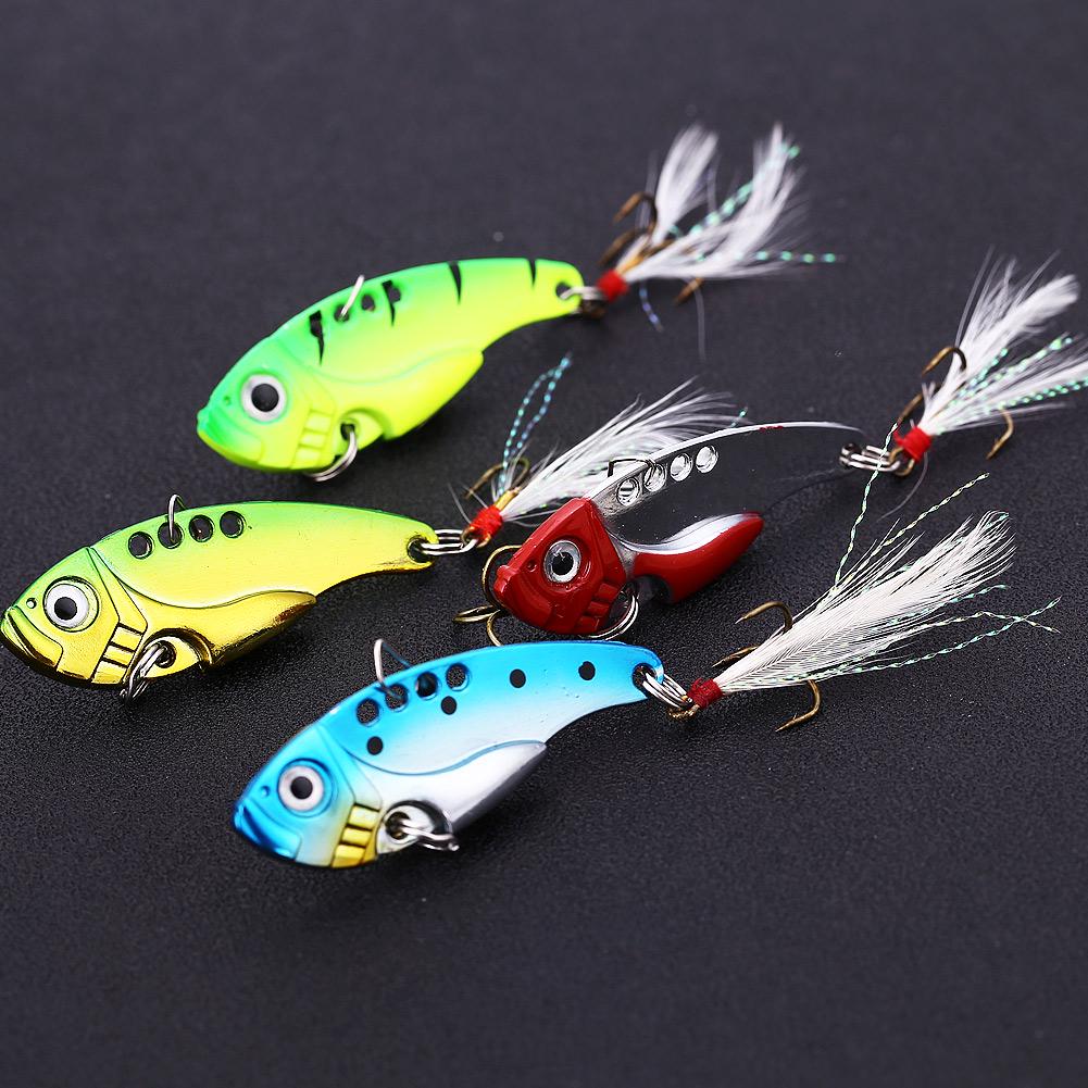 Рыболовная приманка Металлические приманки VIB Яркие 3D глаза Ложка Приманка Рыболовная приманка Окунь Искусственная жесткая приманка