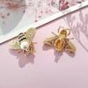 2PCS Gold-color and Silver-plated Brooches Anti-glare Bees Imitation-pearl Pins Hundreds of Clothing Cartoon Corsages