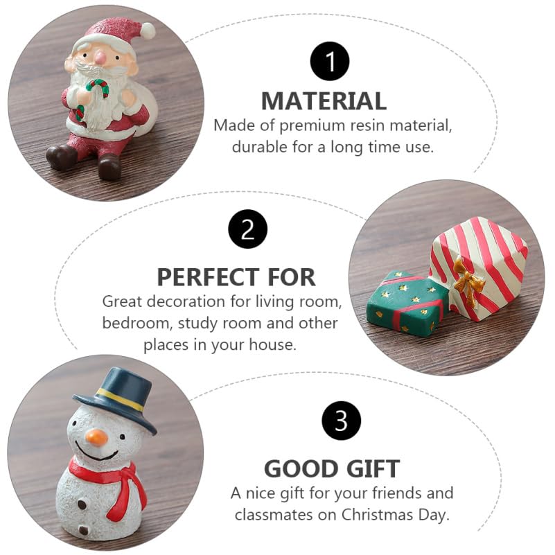 Рождественские смоляные олени Мини-горшок для цветов Санта Вертеп Настольные украшения Вертепа, Фигурки, Украшения, Украшения, Игрушки,