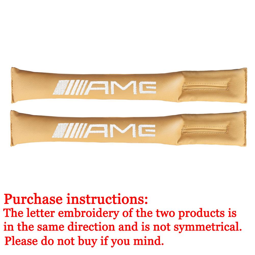 2PCS Car Seat Gap Filler Soft Padding Leather Leak Pad Plug Spacer For Mercedes Benz AMG E C M R S Class W176 W204 W212 GLC CLA