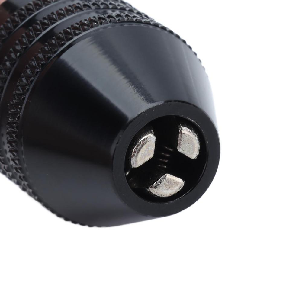 Aluminum Alloy Keyless Drill Chuck Black Drill Bit Chuck Tool Hex Shank Chuck Impact Driver