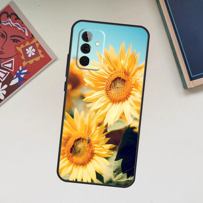 Sunflower Floral Case For Samsung Galaxy A34 A54 A14 A56 A52 A53 A16 A26 A36 A55 A35 A15 A32 A12 A33 A13 A17