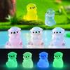 10/20Pcs Luminous Mini Resin Marine Animals Glow In The Dark Cute Sea Otter Animals Small Miniature River Otter Figures For Diy