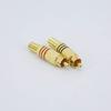 Gold plated RCA Phono Male Plug Solder Audio Video Cable Adapter Welding  Connector Great for Audio Speakers Metal Spring