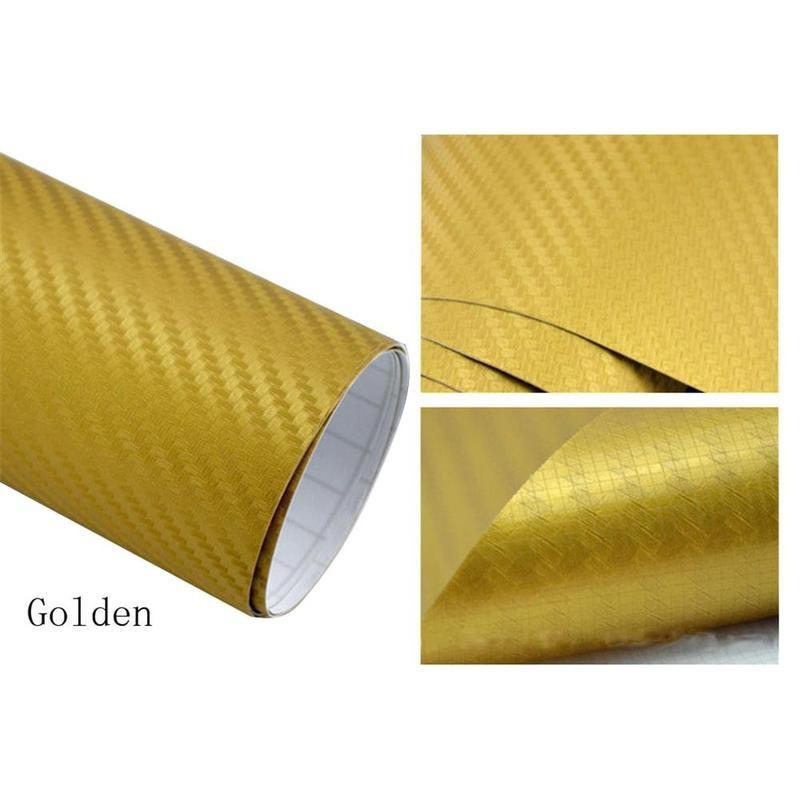 Practical Black Decal Car Roll Wrap Sticker Vinyl 3D Carbon Fiber DIY Film Sheet