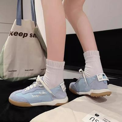 Весна и лето новая мягкая клейкая кожа повседневная спортивная внутренняя высота увеличение белые туфли женские балетки