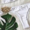 Новое бикини, раздельный купальник однотонный, сексуальный женский купальник ручной вязки