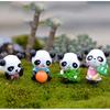4Pcs/set Cartoon Panda Animal Miniatures Mini Figures Diy Fairy Garden Decoration Moss Terrarium Micro Landscape