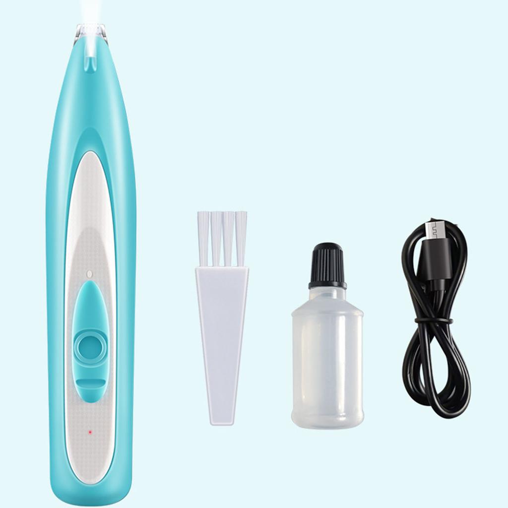 Триммер для собачьих лап со светодиодной подсветкой, аккумуляторный, USB, беспроводной, для ухода за шерстью домашних животных, электрический