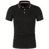 2026 Мужская летняя повседневная дышащая удобная рубашка-поло Мужская однотонная высококачественная футболка с коротким рукавом