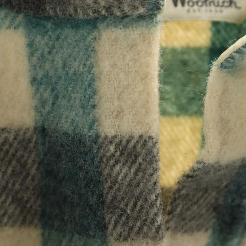 Woolrich 70-е Винтаж Белая бирка Клетка Длинный рукав Фланелевая рубашка Мужская Б/У