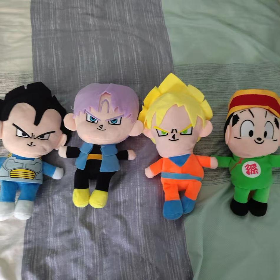 20 см Dragon Ball Япония Аниме Плюшевые игрушки Супер Сайян Гоку Вегета Пикколо Транкс Гохан Мультяшная фигурка Набивные куклы Детские подарки