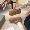 Версия из коровьей кожи, толстая подошва, увеличивающая рост, всеобъемлющие женские новые осенние туфли-лодочки Boken