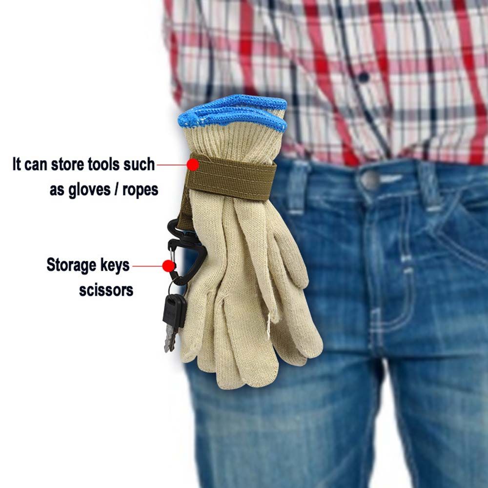 Bag Gloves Holder Clip Outdoor Tools Carabiner Belt Gloves Hook Camping Hanging Buck Buckle Hook