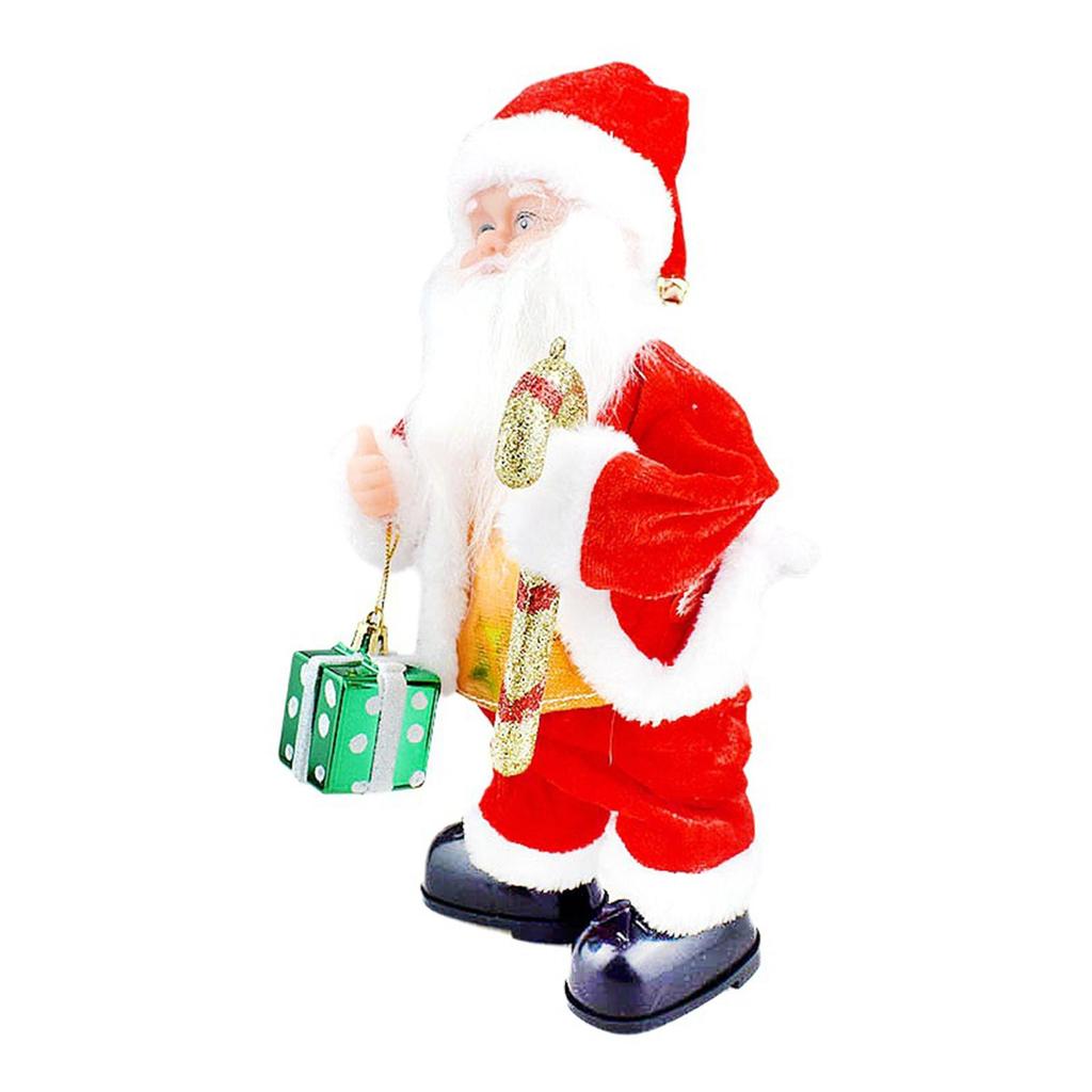 Electric Santa Claus Toy Christmas Santa Ornament, Funny, Boys Girls Creative with Musical Christmas Decor for Holiday Party