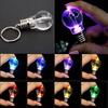 Mini Color Changing LED Flashlight Light Bulb Lamp Key Ring Keychain Xmas Gift