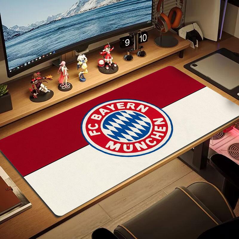 Коврик для мыши FC Bayern Munchen большого размера Большой игровой коврик для стола Нескользящий коврик для ноутбука и планшета Большой коврик для мыши XXL Коврик для мини-ПК Игровой коврик с заблокированным краем