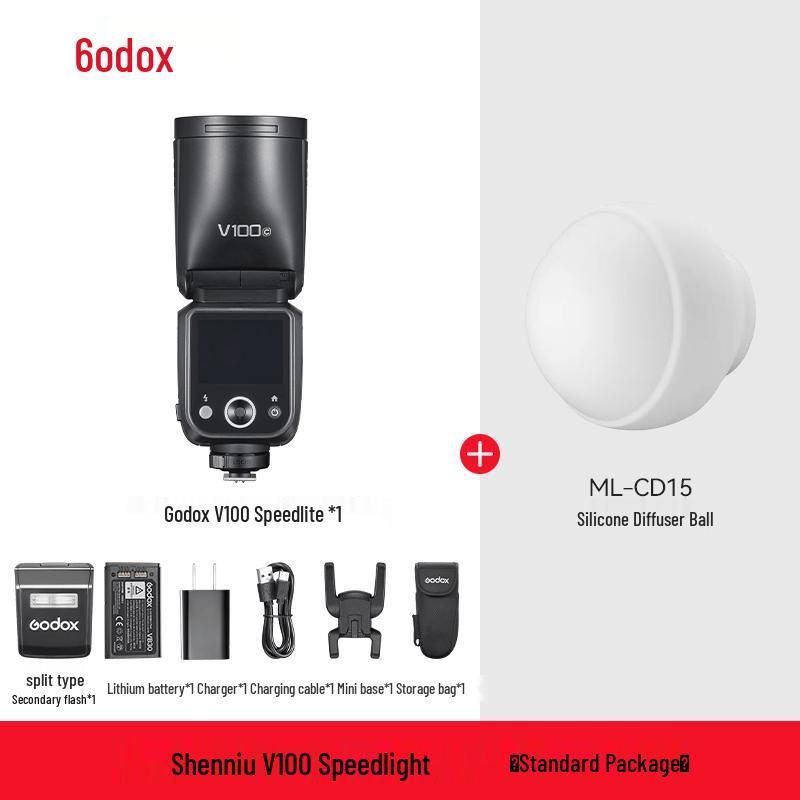 Godox V100 TTL Вспышка для камеры с сенсорным экраном
