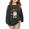 Children's Fashionable Casual Long-sleeved Loose Christmas Print Pullover Sweatshirt
