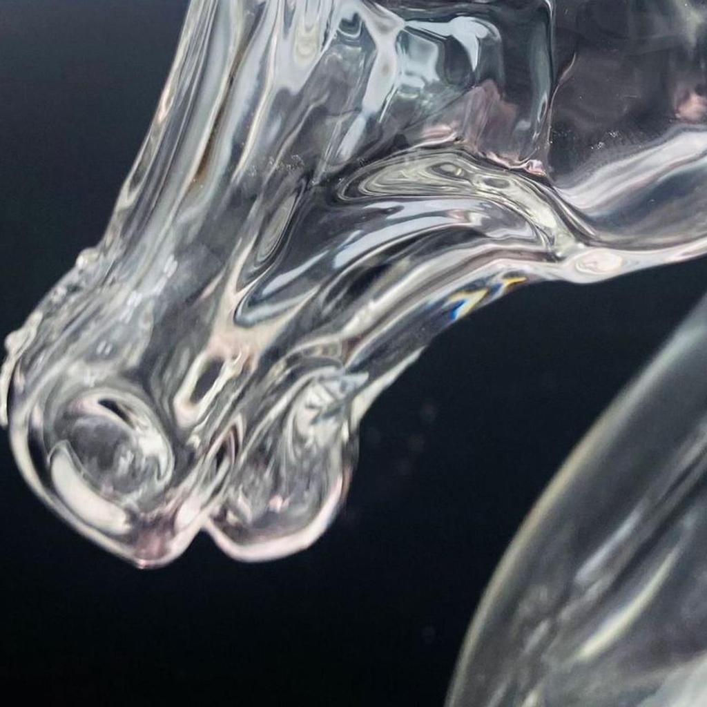 Whiskey Bottle Engraved Horse Head Shape Glass Decanter for Whiskey Bourbon Brandy Unique Liquor Bottle Gift for Whiskey Lovers