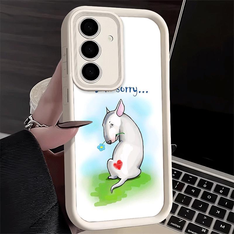 Bull Terrier Dog Cute Puppies Soft Phone Case for Samsung Galaxy A17 A16 A26 A36 A56 A15 A25 A35 A55 A14 A24 A34 A54 A13 A23 A33