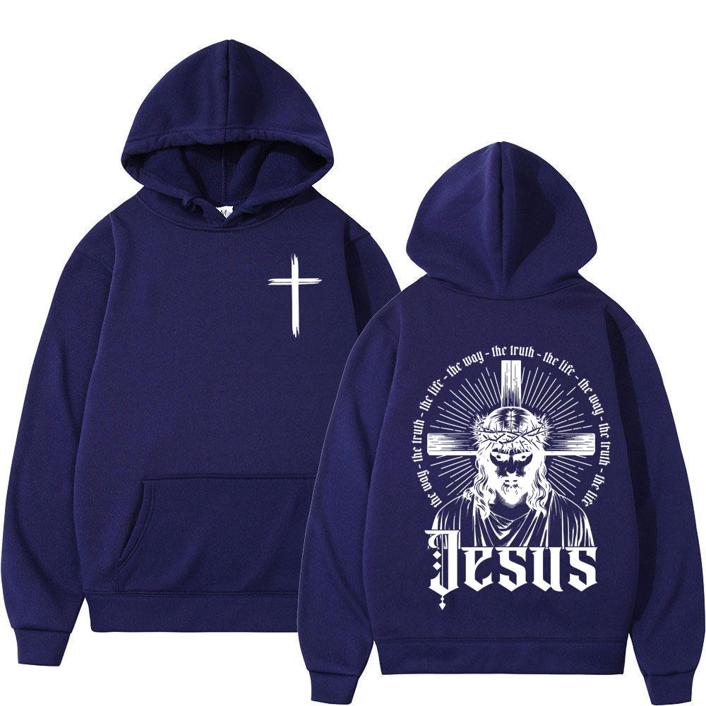 Christian Jesus Bible Saying Verse Faith Hoodies Men Women Clothing Fashion Long Sleeve Sweatshirts Fleece Casual Loose Pullover