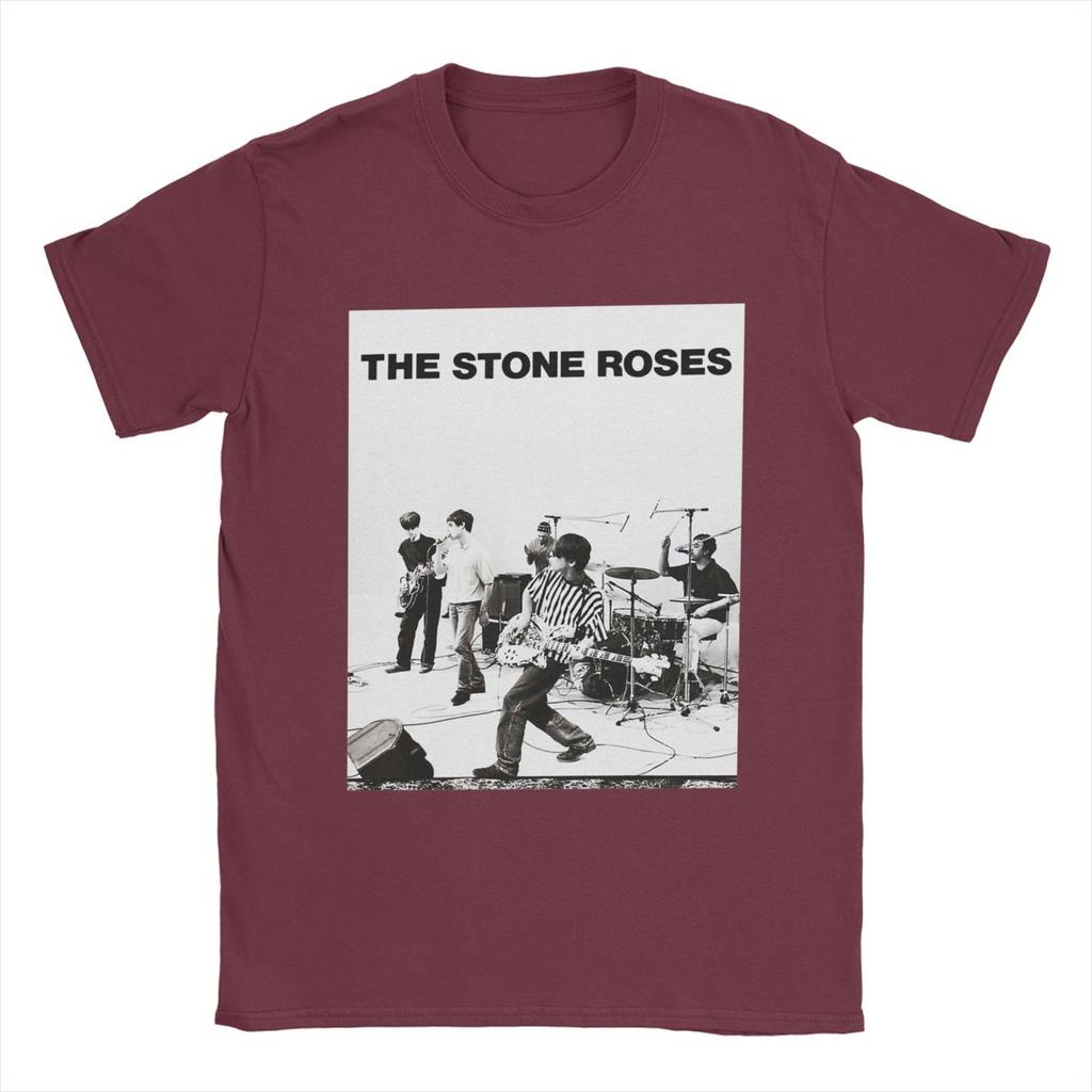 Casual The Stone Roses T-Shirt Men Round Neck Cotton T Shirt Short Sleeve Tee Shirt 4XL 5XL 6XL Clothing