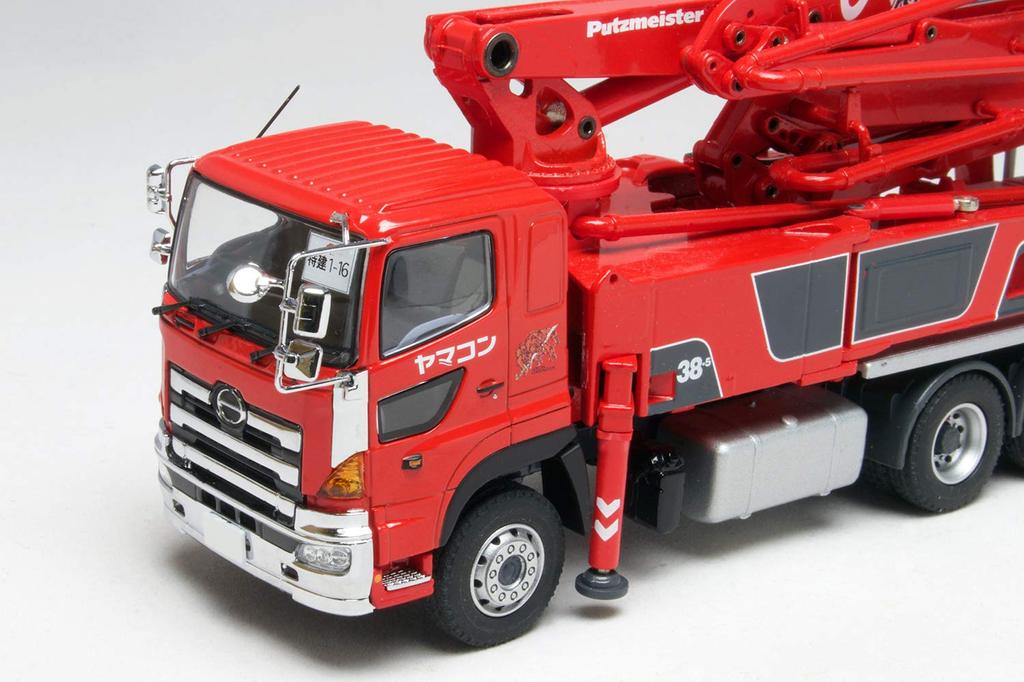 Platts Putz Meister Бетононасосный грузовик Shin Godzilla Спецификация взвода специальной строительной техники Окрашенная модель Полный продукт 1/50 M38-5