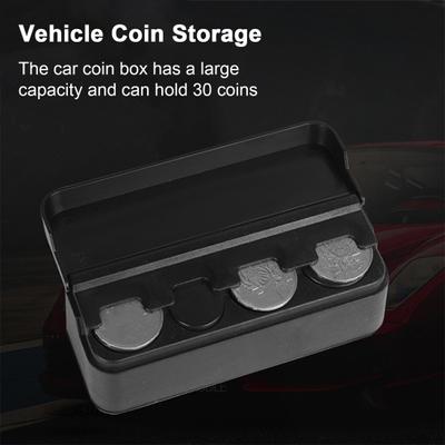 Автомобильный ящик для монет, удобный автомобильный держатель для мелочи, органайзер, компактный прочный контейнер для хранения монет для авто дома